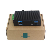 Conmutador de Red Gigabit de 2 Puertos, Conmutador Industrial SFP, Convertidor de Medios Ethernet para Riel DIN con Soporte POE VLAN para Uso Industrial