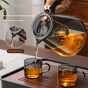 1100ml Moon White Glass Teapot Chá Eagle Chaleira em forma de bico com infusor Pote de chá resistente para chaleira doméstica - Product Image 2