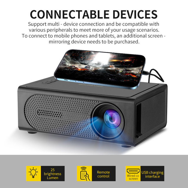 New Upgrade Native 1920x1080p LED Projector Beamer Full HD Cinema Office Business Education 3000 Lumens Portable Internet