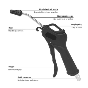 Pistola de soplado de polvo de taller de acero inoxidable de 8 mm y 100 mm de largo para limpieza en múltiples escenarios - Product Image 3