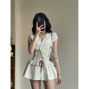 Jupe de mode pour femme de haute qualité, taille haute, évasée, avec short de sécurité intégré, respirante, séchage rapide, plusieurs tailles, fermeture, été - Product Image 3