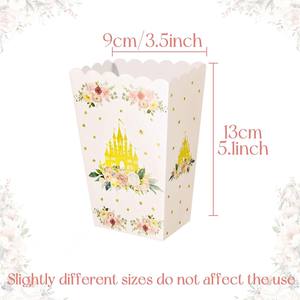 Boîtes à pop-corn Castle Princess avec boîte à bonbons au design gaufré pour <span class=keywords><strong>d</strong></span>écorations de fête Goodies Treat Popcorn Boxes - Product Image 2