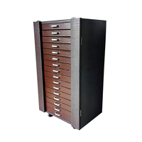 Vitrine de présentation pour lunettes en cuir PU noir à 288 emplacements, étui de rangement pour lunettes de soleil optiques pour magasin d'optique