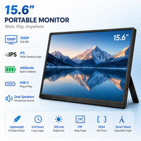 Moniteur portable OEM en gros de 15,6 pouces, écran IPS FHD 1080P avec batterie de 4000 mAh pour ordinateur portable, téléphone et jeux