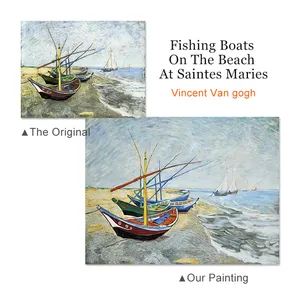 Peinture à l'huile de Reproduction de Vincent Van Gogh, peinture à la main de qualité de célèbre Art de paysage nuit étoilée