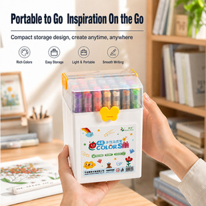 Juego de Rotuladores de Doble Punta, 80 <span class=keywords><strong>Colores</strong></span>, No Borrables, para Pintar, Dibujar, Resaltar, Material Escolar para Artistas Coreanos - Product Image 3