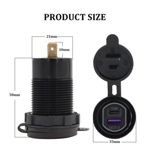 <strong>12V</strong> 100W USB C Outlet PD3.0 Port and Quick Charge 3.0 <strong>Car</strong> USB Charger <strong>Socket</strong> <strong>Socket</strong> for <strong>Car</strong> Marine Boat - Product Image 2