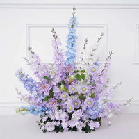 Boule de fleurs artificielles en soie violette romantique, chemin de table de mariage, luxe, haute qualité, durable, livraison rapide, décorations florales