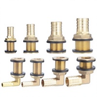 Raccord en laiton pour réservoir d'eau avec adaptateur de tuyau Pagoda, joint double étanchéité, pour raccordement et réparation de tuyaux d'irrigation de jardin