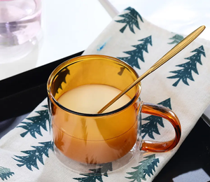 <span class=keywords><strong>Taza</strong></span> de Vidrio de Doble Pared de 250 ml, Colorida, para Café, con Asa, en Oferta - Product Image 5