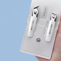 Ensemble de manucure et pédicure professionnel en acier inoxydable blanc, 10 pièces, durable, kit de soins personnels de voyage, pour cadeaux de mariage et invités