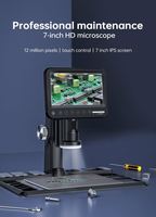 1600X Digital Microscope 12MP Electronic Video Microscopes 7 Inch IPS Screen Soldering Microscope with 28 LEDs