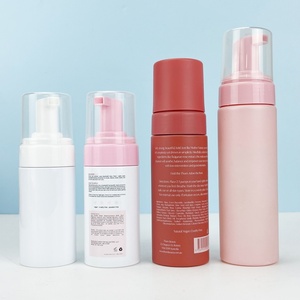100ml 120ml 150ml 200ml 250ml <b>Empty</b> White Transparent <b>Plastic</b> Mousse Foam Pump <b>Bottle</b> with Brush - Product Image 3