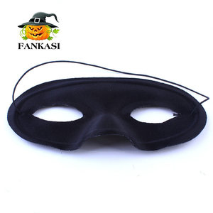 FANKASI Masque noir demi-visage pour Halloween, accessoire de costume, taille adulte et enfant - Product Image 5