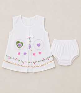 Ensemble de gilets pour bébés filles en coton imprimé mignon, sans manches, col rond, motif floral, respirant, 2 pièces, vêtements de printemps - Product Image 2
