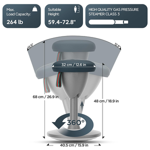 High Quality Fabric <strong>Heated</strong> Adjustable Swivel Ergonomic Custom logo <strong>Office</strong> Sit Stand Stool Balance Wobble <strong>Chair</strong> - Product Image 4