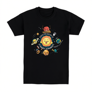 T-shirt Center Of Gravity nera unisex per adulti taglia media - Product Image 2