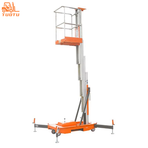 Plataforma de trabajo aéreo de doble columna de 12 metros, pequeña escalera de escalada hidráulica eléctrica, elevador móvil de aleación de aluminio - Product Image 2