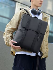 Custom Logo Men's Fashionable Laptop <b>Computer</b> <b>Backpack</b> Students PU Leather Waterproof <b>Backpack</b> for Business Extensible Travel - Product Image 4