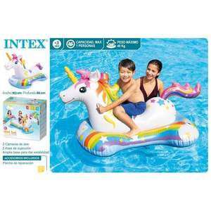 Flotador inflable de unicornio Intex de 163x86 cm para niños y adultos, flotador para piscina con diseño de arcoíris - Product Image 3
