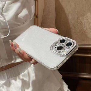 Poudre <span class=keywords><strong>flash</strong></span> de gradient de diamant d'eau électrolytique incrustée de <span class=keywords><strong>film</strong></span> de lentille de diamant étui de téléphone souple pour iphone 11 12 13 14Pro Max 15ultra - Product Image 2