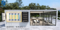 Boutique de café modulaire préfabriquée en conteneur de 20 pieds ou 40 pieds, fabriquée en Chine, avec structure en acier galvanisé, design moderne et installation rapide