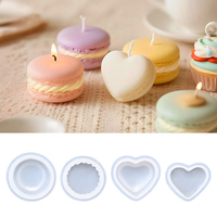 Moule à macarons rond super mignon en forme de cœur, moule en silicone pour biscuits et gâteaux de forme irrégulière, moule à sandwich chinois pour la décoration de la maison