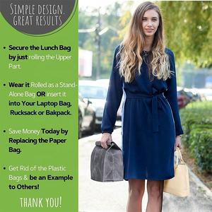 Tinkin — sac à Lunch lavable en <span class=keywords><strong>toile</strong></span> cirée, sac en <span class=keywords><strong>toile</strong></span> réutilisable, sac à Lunch pour hommes, femmes et enfants - Product Image 6