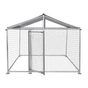 BSCI-jaula grande para mascotas, jaula para casa de perro al aire libre, cubierta de techo de 7,9 'x 7,9', corralito para perro, perrera