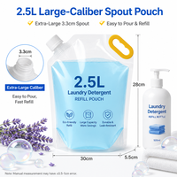 Pochettes souples transparentes épaissies, résistantes à la déchirure, recyclables, avec poignée et bec verseur, pour eau 2,5 L – Vente en gros