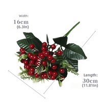 Kerstdecoraties met rode bessen Kunstplanten Schuim Zijde Doek Geluksvruchten Groothandel Kunstbessen Accessoires Materialen voor