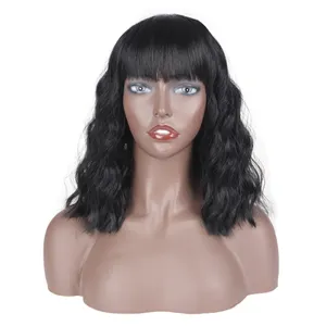 Noble Wigs with no Lace curly hair for woman machine made Synthetic long fiber wig girl hair cheap wholesale synthetic hair wigs