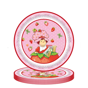 Nieuwe Cartoon Roze Aardbei Pop Thema Kinder Verjaardagsparty Benodigdheden Set Duurzaam Hot Selling Servetten Decoraties Meisjes - Product Image 2