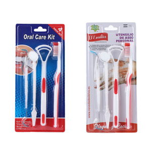 4PCS/kit Kit de higiene dental Raspador de dientes <span class=keywords><strong>Boca</strong></span> Espejo Juego de herramientas Kit de cuidado bucal - Product Image 3