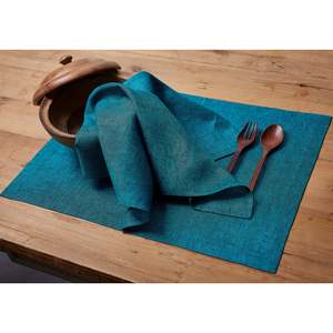 Napperons en lin uni à texture tissée naturelle pour les organisateurs de mariages et les repas formels - Product Image 1