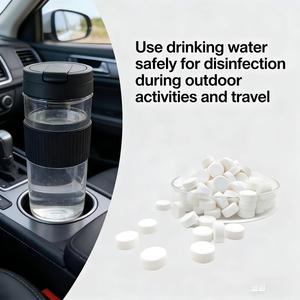 Comprimés multifonctionnels dissolvables, sans chlore, pour la purification de l'<span class=keywords><strong>eau</strong></span> <span class=keywords><strong>potable</strong></span> en extérieur, destinés aux situations d'urgence et aux voyages - Product Image 1