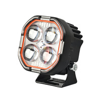 Phare de moto à LED à faisceau haut-bas, trèfle à quatre feuilles, œil de démon rouge, projecteur externe, lumière de voiture 12V, état neuf