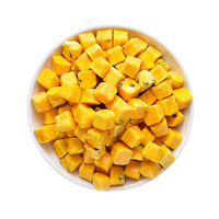 Met suiker gezoete gevriesdroogde passievruchtblokjes, pure gevriesdroogde vruchten voor snacks, drankenmix, DIY-desserts, groothandel