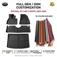 Tapis de sol de voiture 3D en TPE pour BYD-Seal, Hai Bao-LHD-EV-5S_2023 I Garantie de 3 ans I Ensemble complet + tapis de coffre OEM/ODM I CE ISO9001 ECO