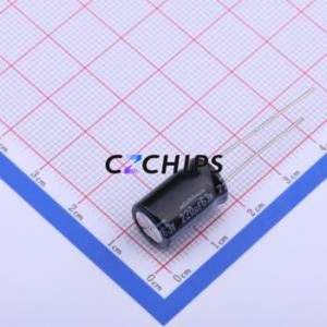 ตัวเก็บประจุอิเล็กโทรไลต์อะลูมิเนียมแบบ Through-Hole รุ่น UVZ1J221MPD ขนาด D10xL16 มม. 220uF 20% 63V 335mA-120Hz - Product Image 2