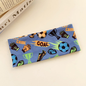 <span class=keywords><strong>Bandeau</strong></span> élastique antidérapant et absorbant la transpiration avec imprimé football, cadeau pour supporter de football, idéal pour la gym, le fitness et les sports de plein air - Product Image 2
