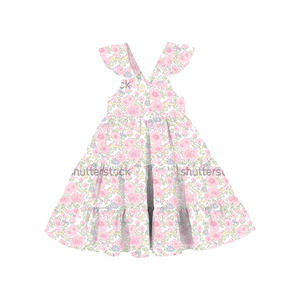 Vestido Casual para Niñas BQ-542-WXI, Vestidos de Verano sin Mangas con Volantes para Fiestas Infantiles - Product Image 6