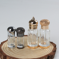 Bouteille de parfum estampée en or octogonale 3ml/6ml/12ml bouteilles en verre d'huile essentielle Attar Oud bâton compte-gouttes rechargeable