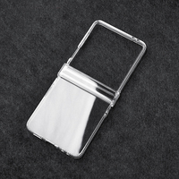 Coque de téléphone rigide transparente en PC pour Samsung Galaxy Z Flip8 Flip7, avec charnière, pour Z Flip 8 7 6 5, étui arrière brillant transparent