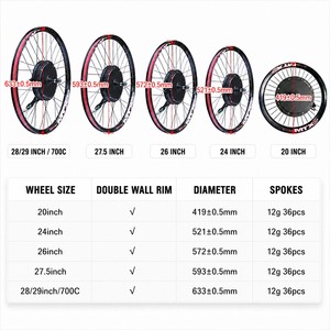 Kit de conversion de vélo électrique 36V 250W, moteur de moyeu arrière, écran LCD, contrôleur d'accélérateur PAS, Plug and Play - Product Image 6