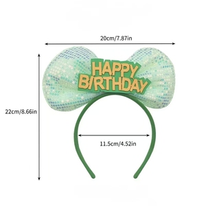 Diademas de tela con puntos para fiesta de cumpleaños, accesorios para la cabeza, decoración de sombreros de cumpleaños - Product Image 4