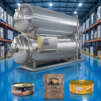 Nouveau Stérilisateur à Autoclave Entièrement Automatique Haute Température et Haute Pression en Acier Inoxydable 304 avec Contrôle PLC pour Boîtes de Nourriture pour Animaux et Friandises pour Chats