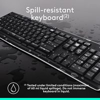 Logitech MK270 Keyboard dan Mouse Nirkabel Ukuran Penuh - Hitam