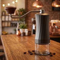 Mini moulin à café manuel avec réglages ajustables, boîtier en plastique, capacité de 25 g, portable pour la maison, le bureau et les voyages