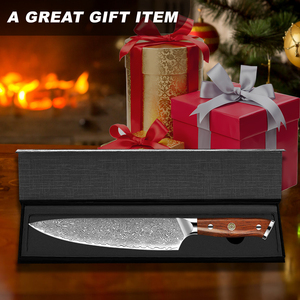 8 inch đầu bếp dao 67 lớp Damascus thép gỗ đàn hương xử lý khảm Pin - Product Image 6